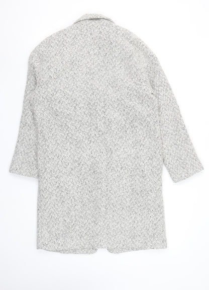 Womens UK Size 8 Shy Spring Grey Overcoat