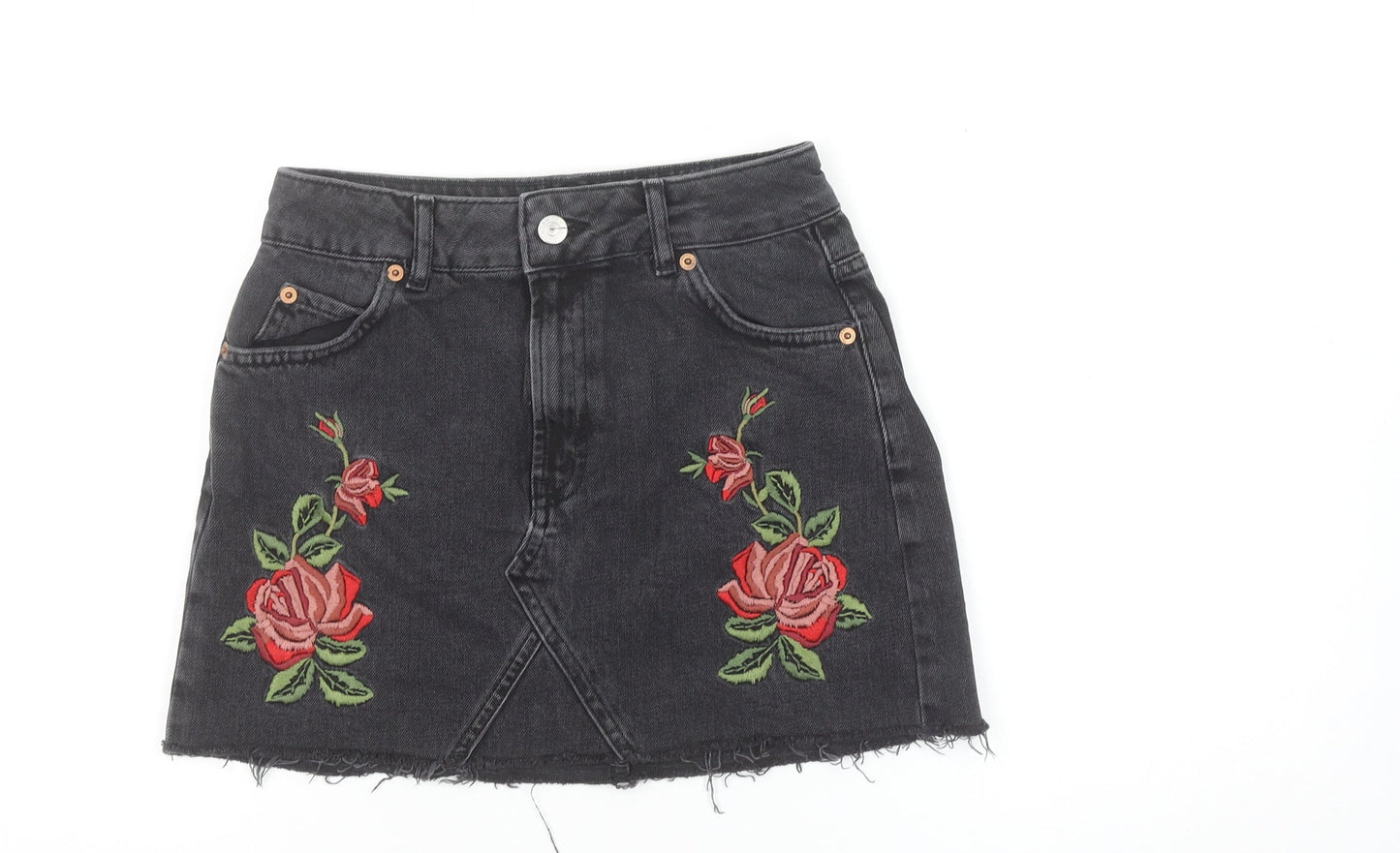 Womens UK Size 8 Topshop Mini Denim Skirt