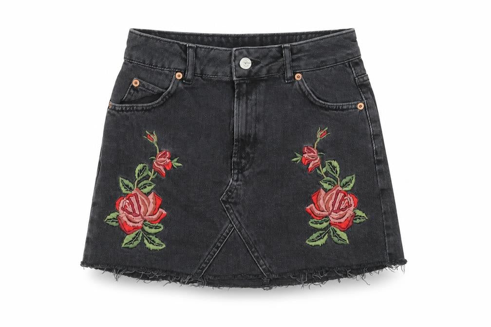 Womens UK Size 8 Topshop Mini Denim Skirt