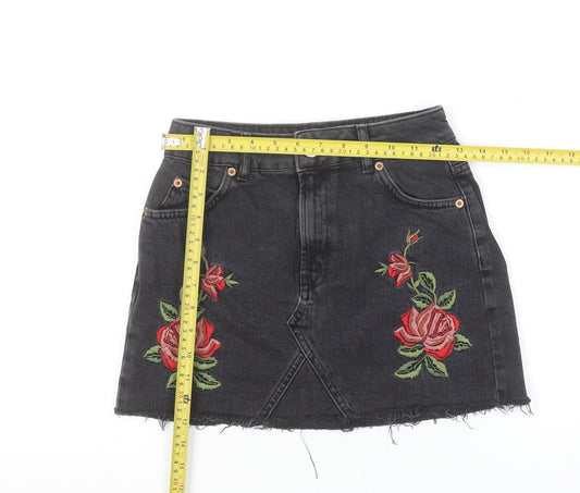 Womens UK Size 8 Topshop Mini Denim Skirt