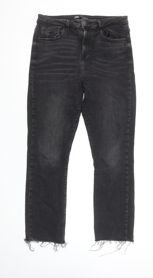 Zara Women Black Skinny High Rise Stretch Jeans Size 12