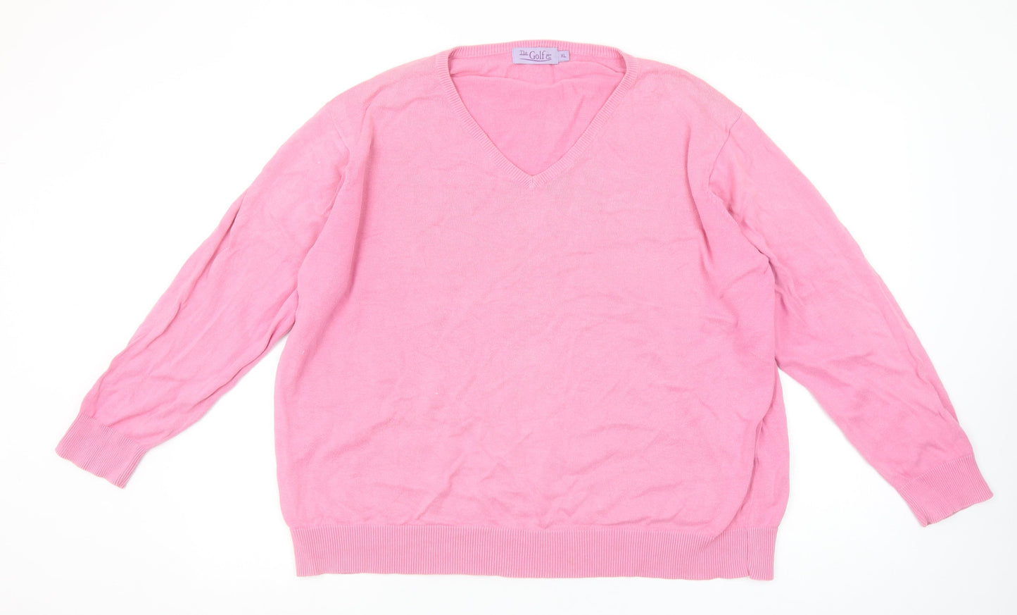 Womens UK Size XL The Golf Co Pink Pullover Jumper