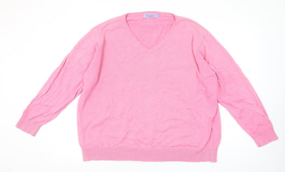 Womens UK Size XL The Golf Co Pink Pullover Jumper