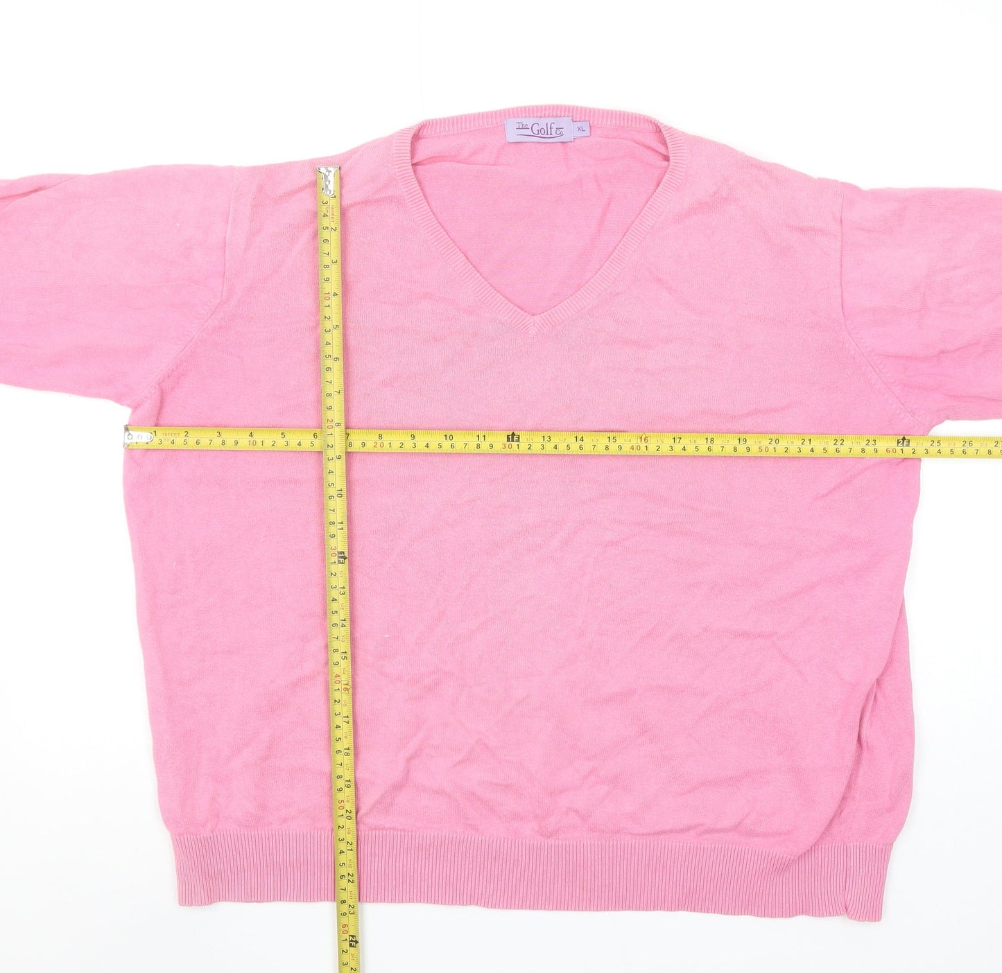 Womens UK Size XL The Golf Co Pink Pullover Jumper