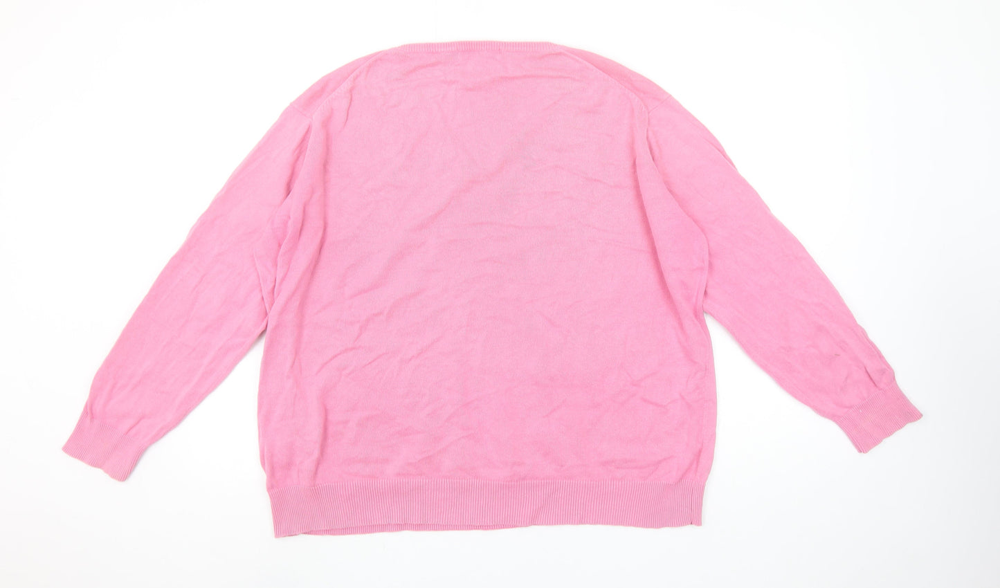 Womens UK Size XL The Golf Co Pink Pullover Jumper