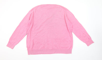Womens UK Size XL The Golf Co Pink Pullover Jumper