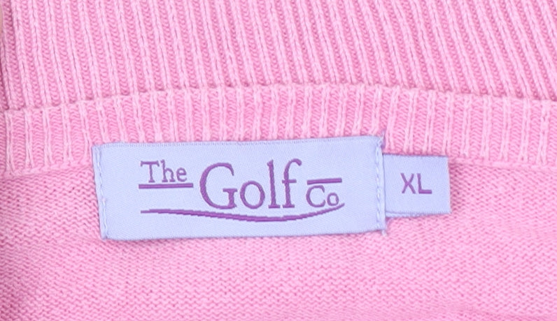Womens UK Size XL The Golf Co Pink Pullover Jumper