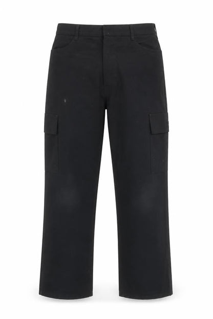 Mens UK Size M Audi Regular Fit Cargo Black Trousers