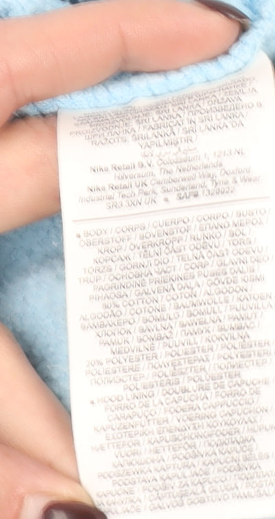 Nike Women’s Blue Pullover Hoodie Size L Cotton Blend Casual