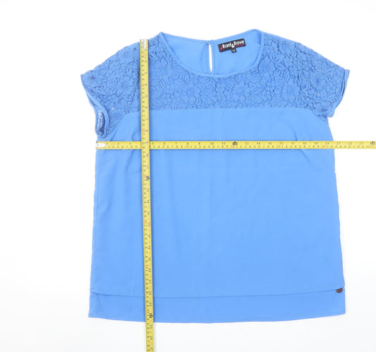 Womens UK Size 14 Rant & Rave Blue Tunic Blouse