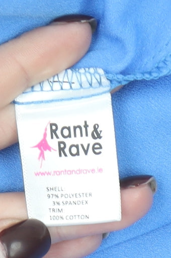 Womens UK Size 14 Rant & Rave Blue Tunic Blouse