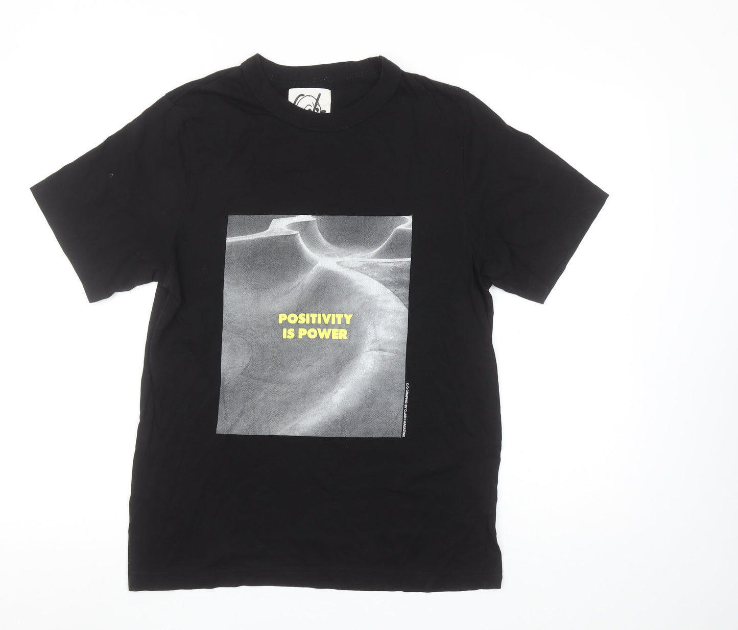 Surf Black Men's Graphic T-Shirt Size S Positivity Is Power Cotton