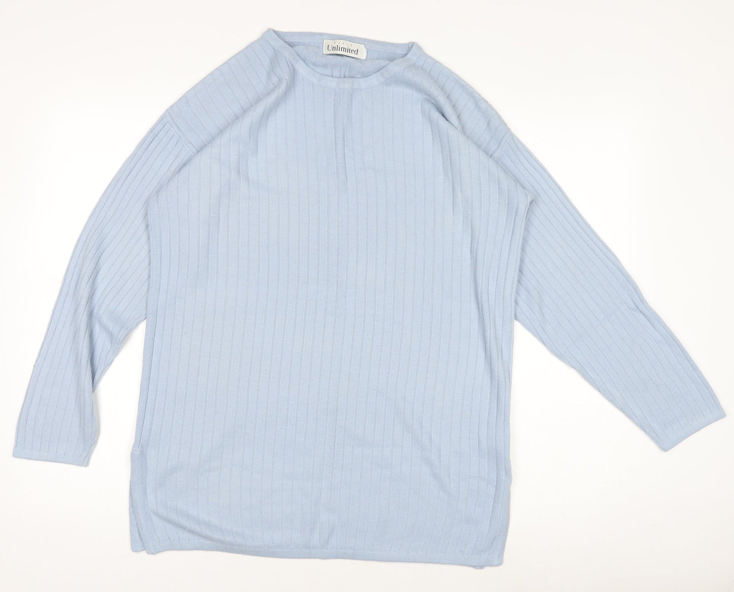 Womens UK Size M Unlimited Blue Pullover Jumper