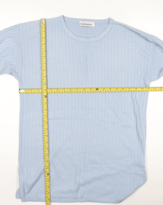 Womens UK Size M Unlimited Blue Pullover Jumper