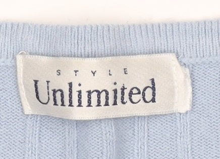 Womens UK Size M Unlimited Blue Pullover Jumper