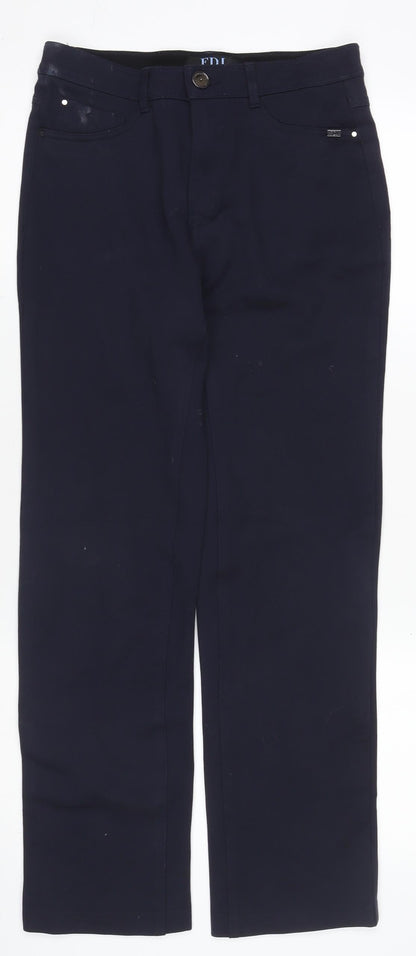 Womens UK Size 8 FDJ French Dressing Jeans Slim Fit Chino Blue Trousers