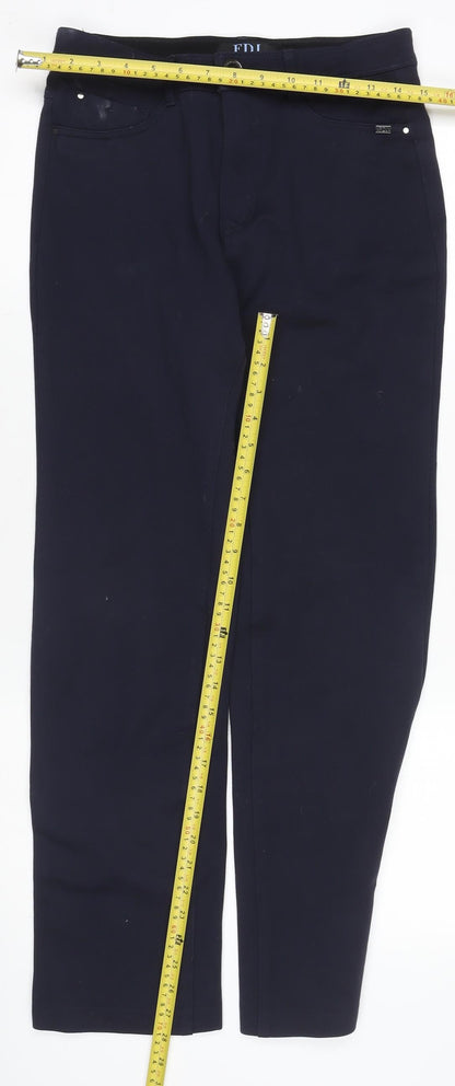 Womens UK Size 8 FDJ French Dressing Jeans Slim Fit Chino Blue Trousers