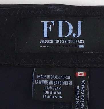 Womens UK Size 8 FDJ French Dressing Jeans Slim Fit Chino Blue Trousers