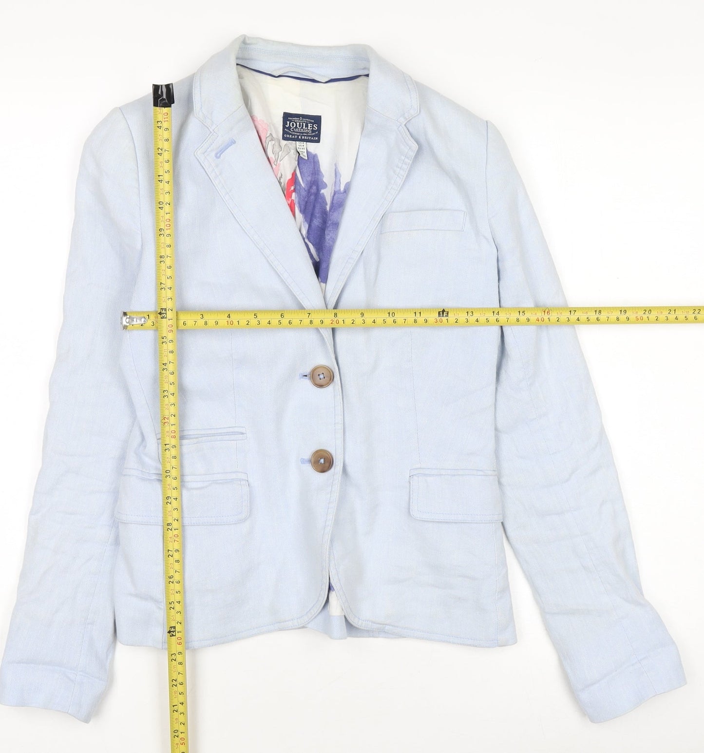 Womens UK Size 8 Joules Blue Basic Jacket