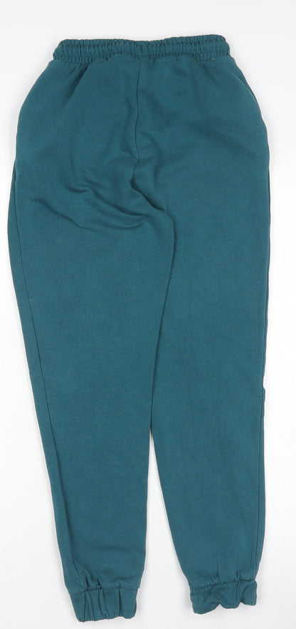 I Love Girlswear Green Fleece Jogger Sweatpants Girls 10 Years Elastic Waist