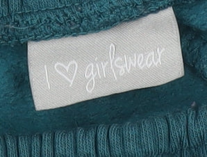I Love Girlswear Green Fleece Jogger Sweatpants Girls 10 Years Elastic Waist