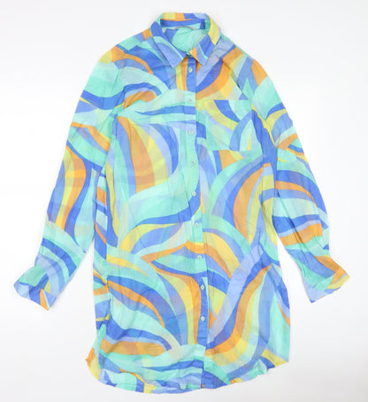 George Women’s Multicoloured Cotton Shirt Dress Size 14