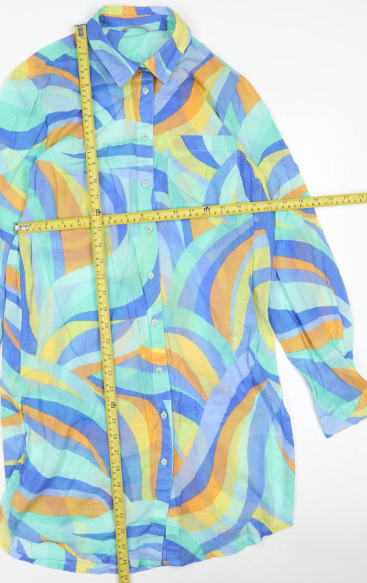 George Women’s Multicoloured Cotton Shirt Dress Size 14
