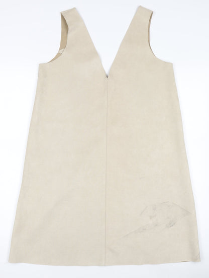 Womens UK Size M Zara Pinafore/Dungaree Dress