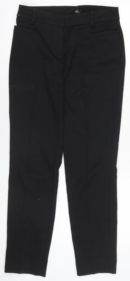 Next Womens Black Size 6R Straight Leg Dress Trousers Workwear
