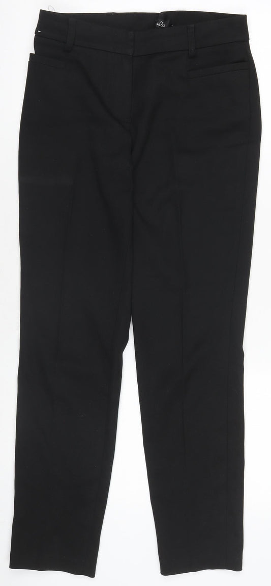 Next Womens Black Size 6R Straight Leg Dress Trousers Workwear