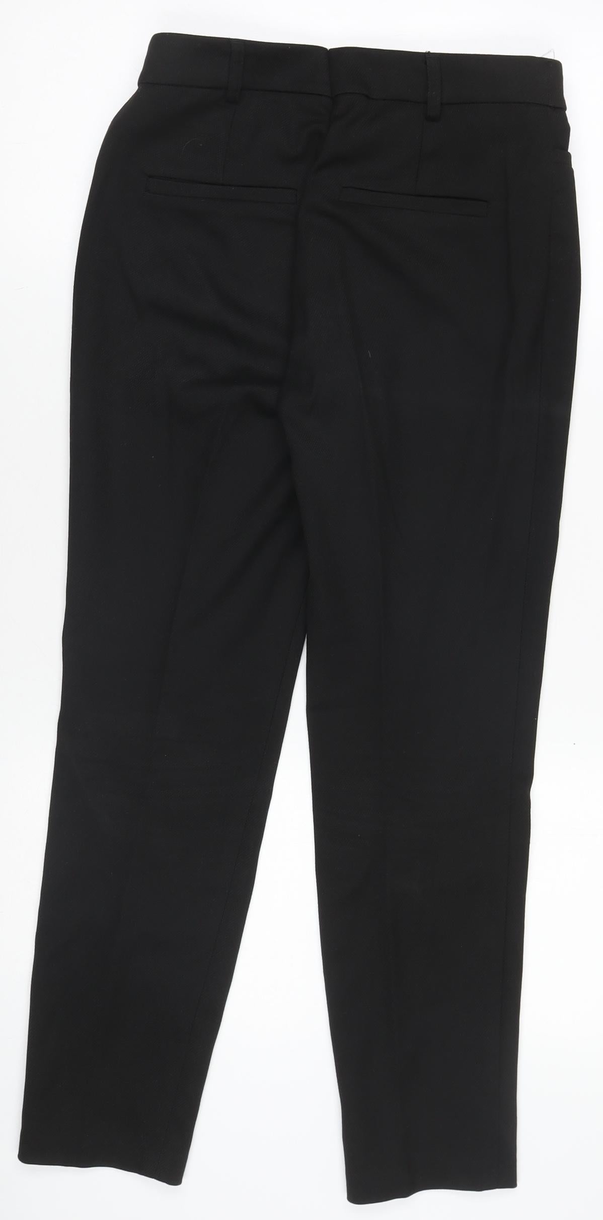 Next Womens Black Size 6R Straight Leg Dress Trousers Workwear