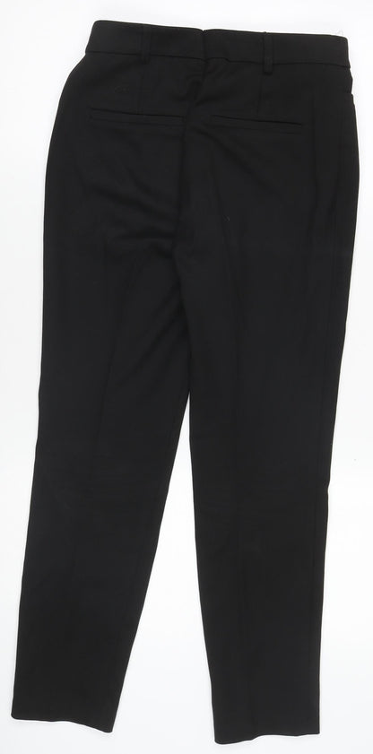 Next Womens Black Size 6R Straight Leg Dress Trousers Workwear