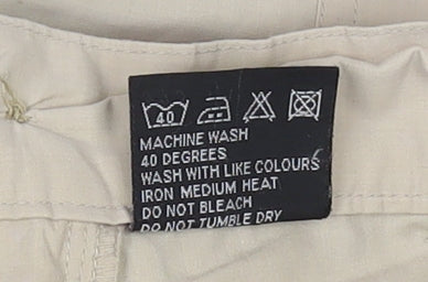 Wynnster Men's Beige Cargo Trousers 36 in Regular Fit Outdoor Workwear