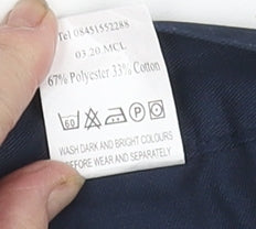 Alexandra Men's Blue 34 Regular Work Trousers Polyester Cotton Blend