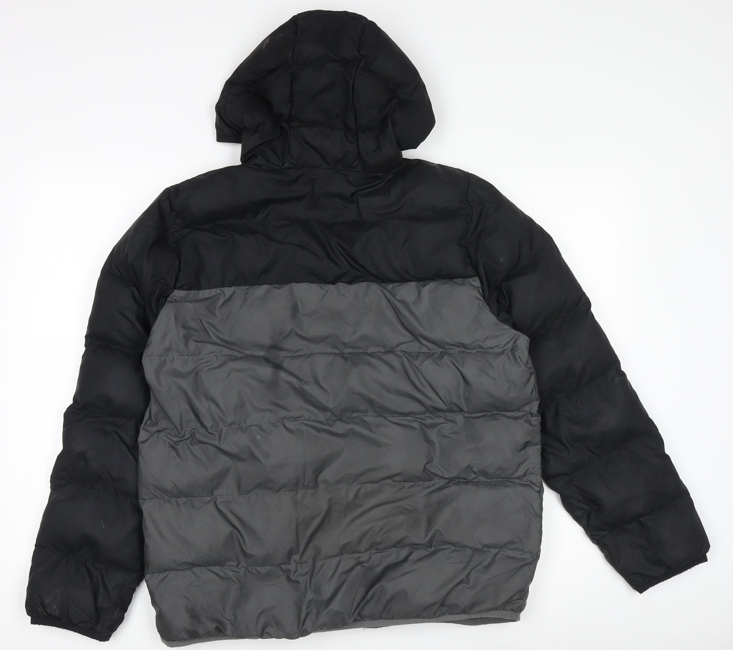 Adidas Boys Black Puffer Hooded Jacket 13-14 Years Winter Coat