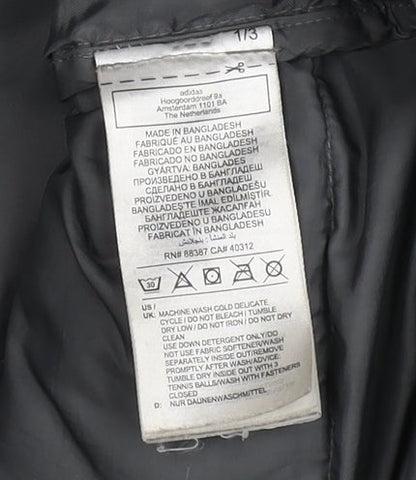 Adidas Boys Black Puffer Hooded Jacket 13-14 Years Winter Coat