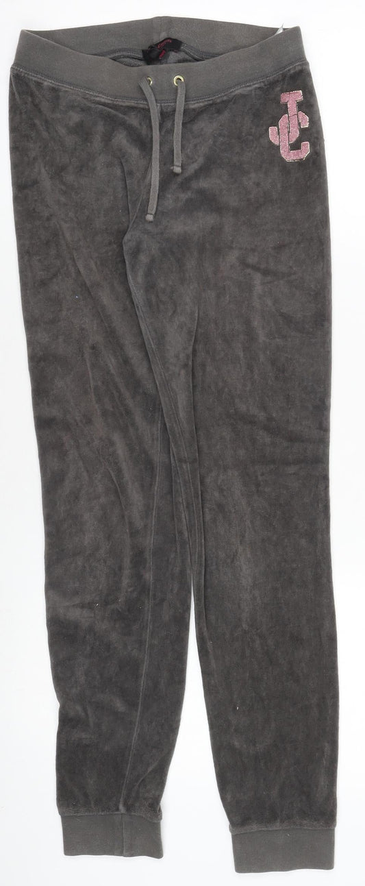 Girls UK Size 18 Years Juicy Couture Regular Fit Jogger Grey Trousers