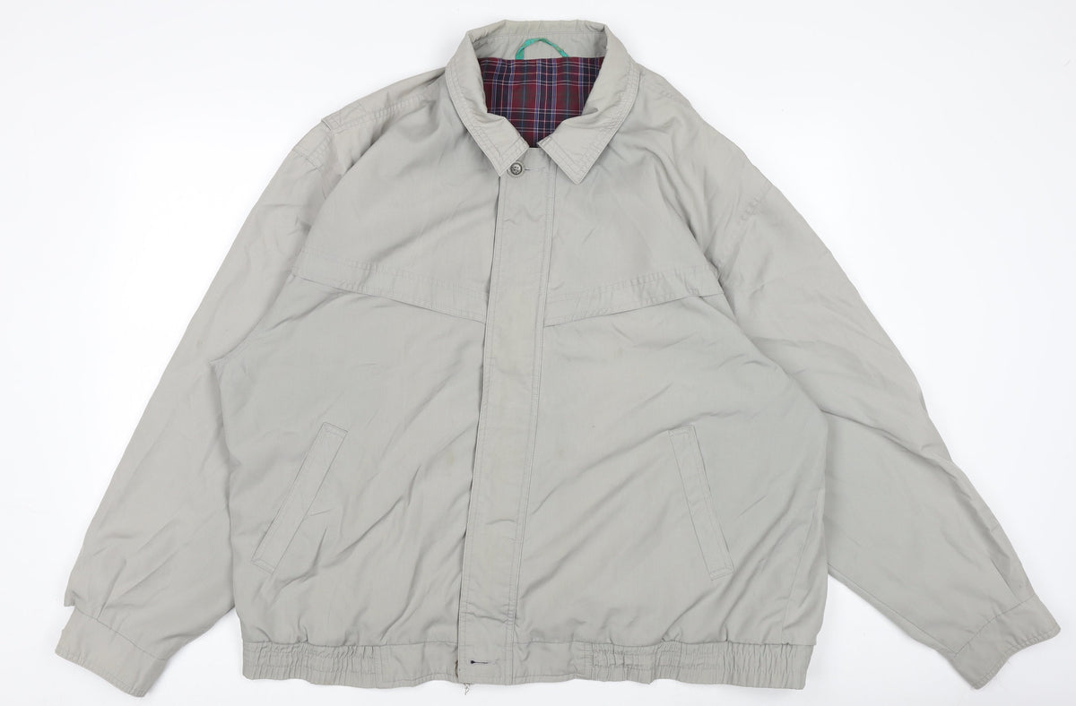 Mens UK Size L Canda Grey Bomber Jacket