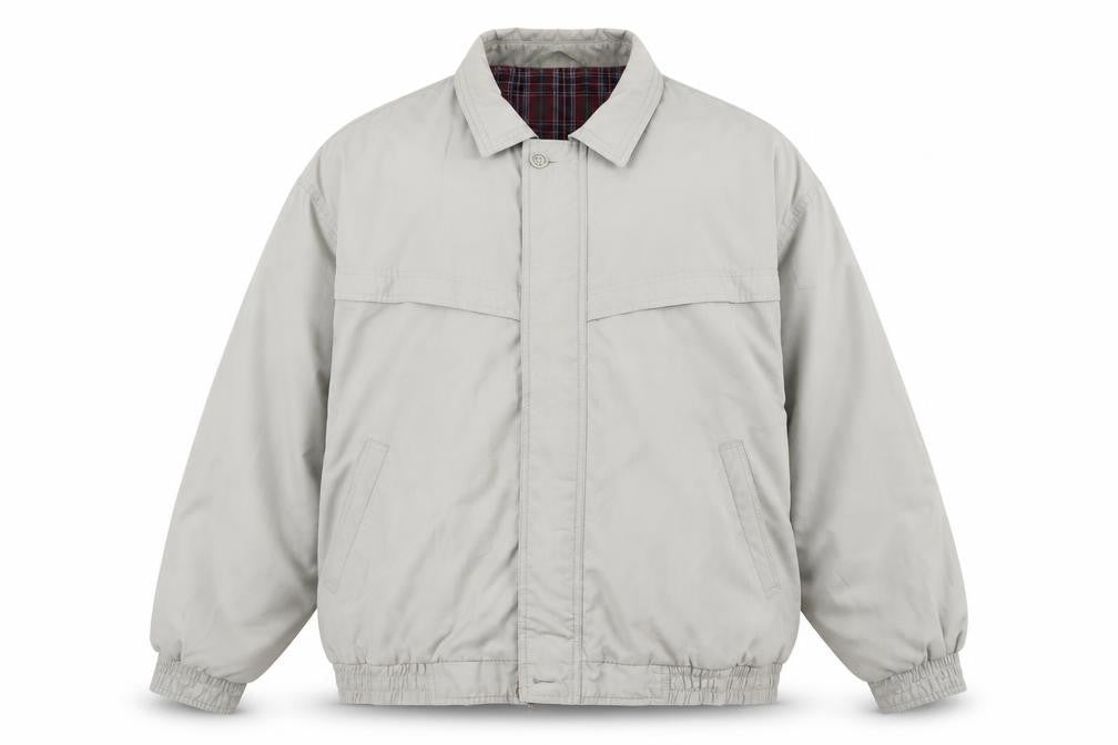Mens UK Size L Canda Grey Bomber Jacket