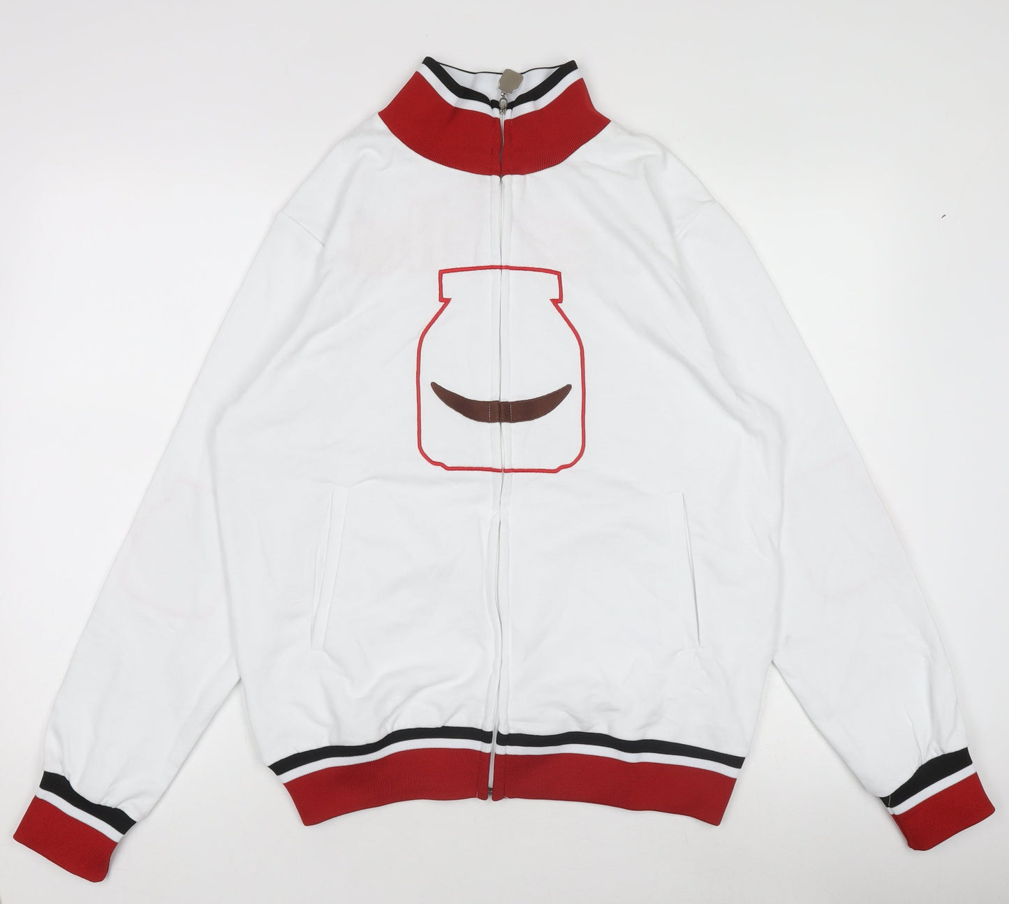 Nutella White Red Men's Medium Track Jacket Vintage Style