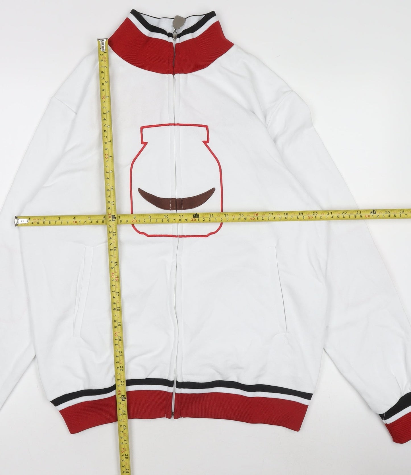 Nutella White Red Men's Medium Track Jacket Vintage Style