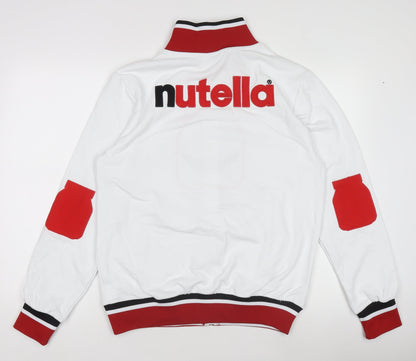 Nutella White Red Men's Medium Track Jacket Vintage Style