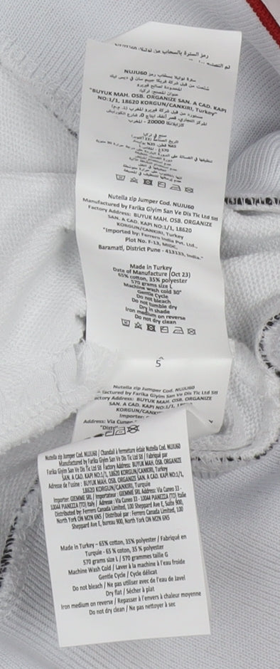 Nutella White Red Men's Medium Track Jacket Vintage Style