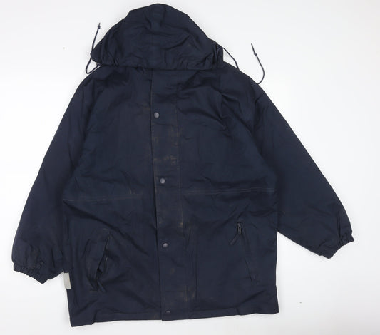 Mens UK Size S Result Blue Rain Coat