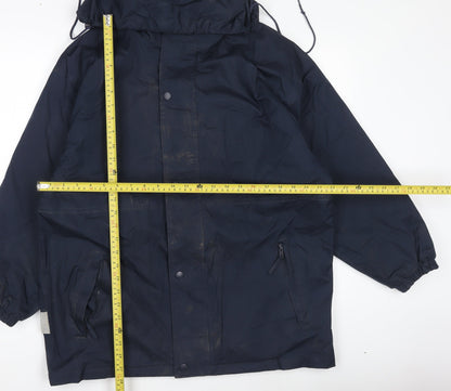 Mens UK Size S Result Blue Rain Coat