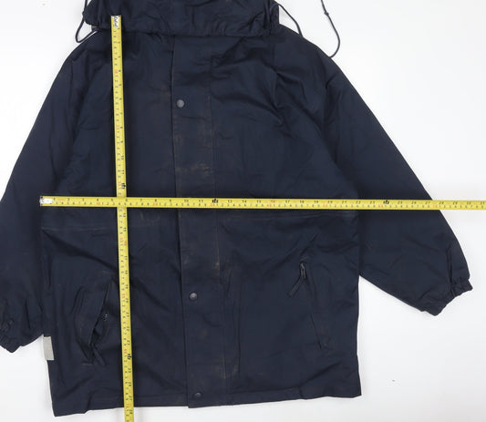 Mens UK Size S Result Blue Rain Coat