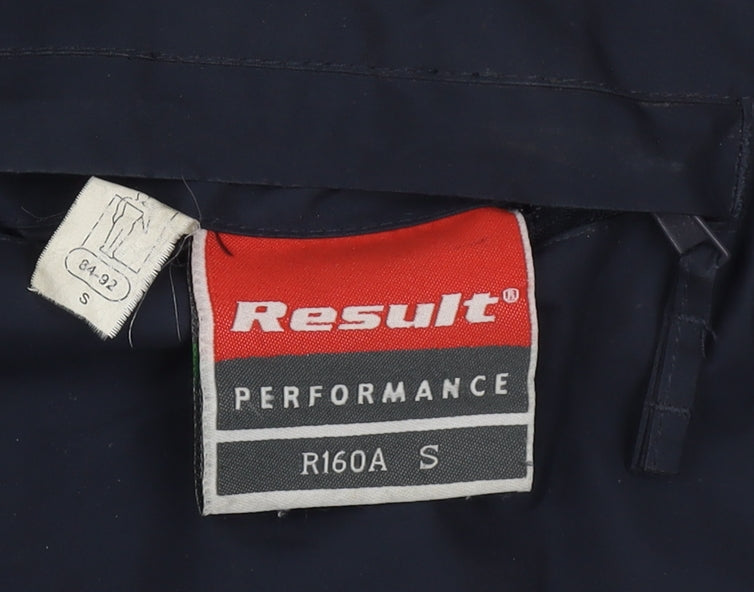 Mens UK Size S Result Blue Rain Coat
