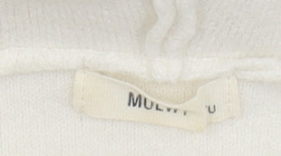 Womens UK Size M MULVYHU White Pullover Jumper