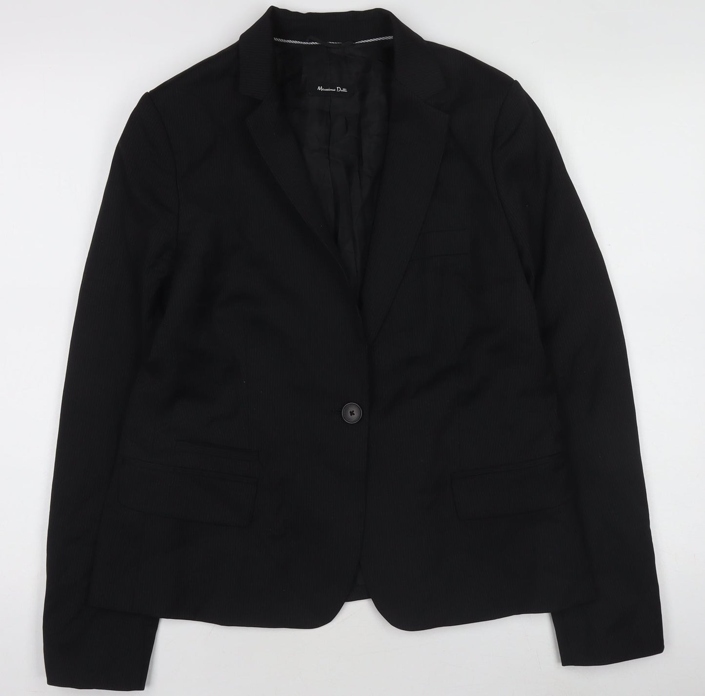 Womens UK Size M Massimo Dutti Regular Black Blazer