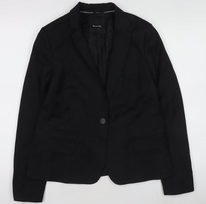 Womens UK Size M Massimo Dutti Regular Black Blazer